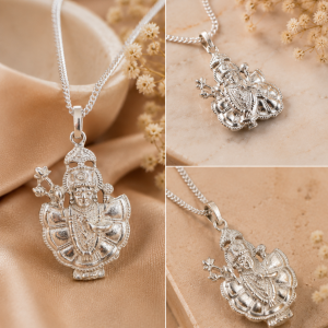 Divine Lakshmi Ji Silver Pendant